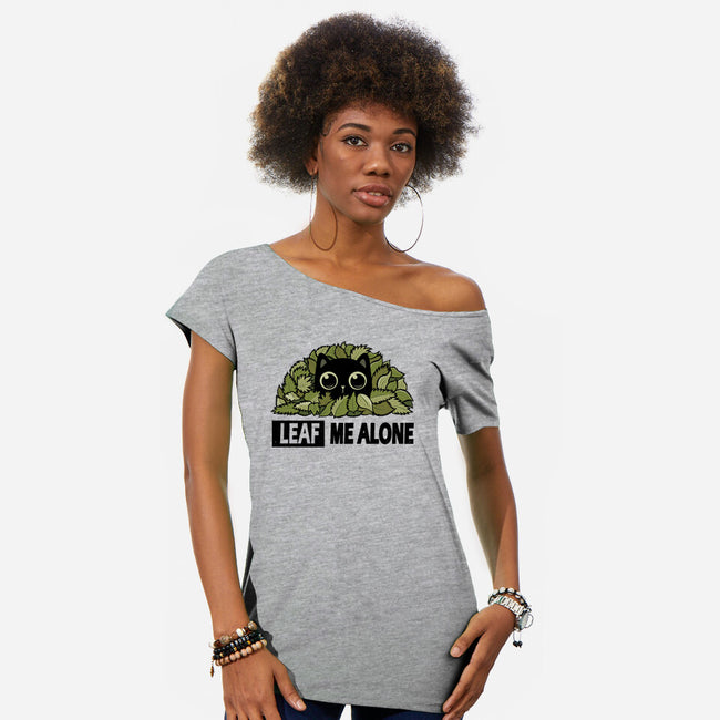 Leaf Me Alone-Womens-Off Shoulder-Tee-erion_designs