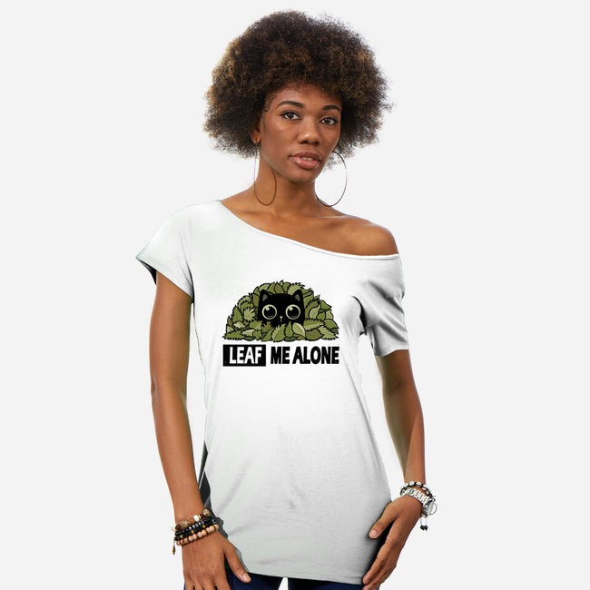 Leaf Me Alone-Womens-Off Shoulder-Tee-erion_designs