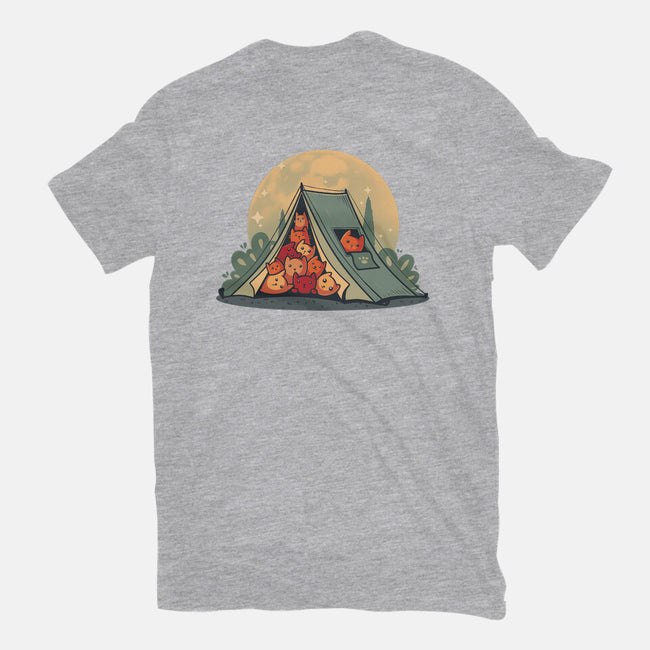 Cat Camping-Womens-Fitted-Tee-erion_designs