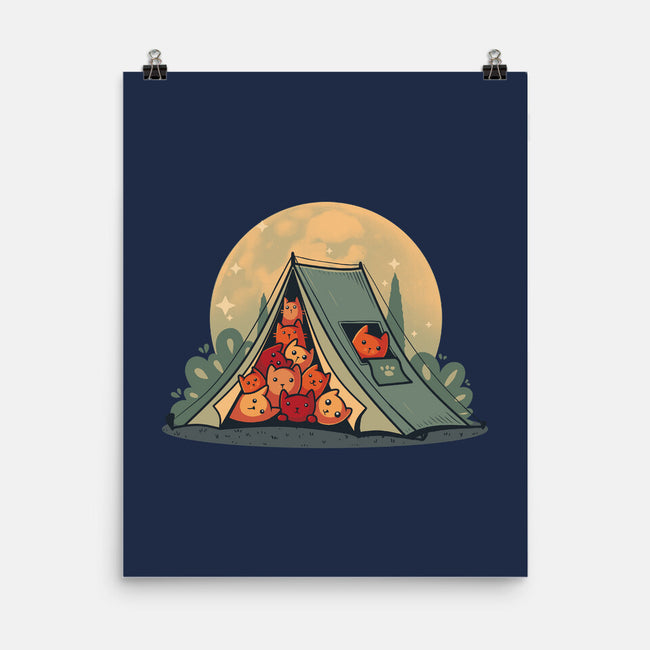 Cat Camping-None-Matte-Poster-erion_designs