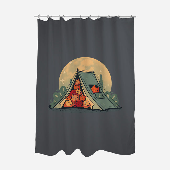 Cat Camping-None-Polyester-Shower Curtain-erion_designs