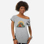 Cat Camping-Womens-Off Shoulder-Tee-erion_designs