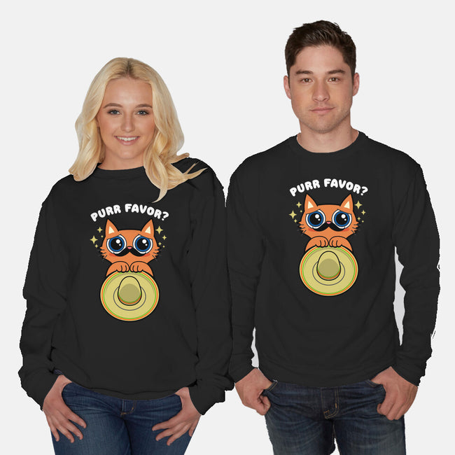 Purr Favor-Unisex-Crew Neck-Sweatshirt-Boggs Nicolas