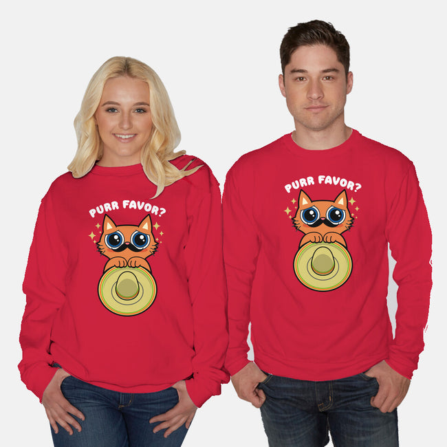 Purr Favor-Unisex-Crew Neck-Sweatshirt-Boggs Nicolas