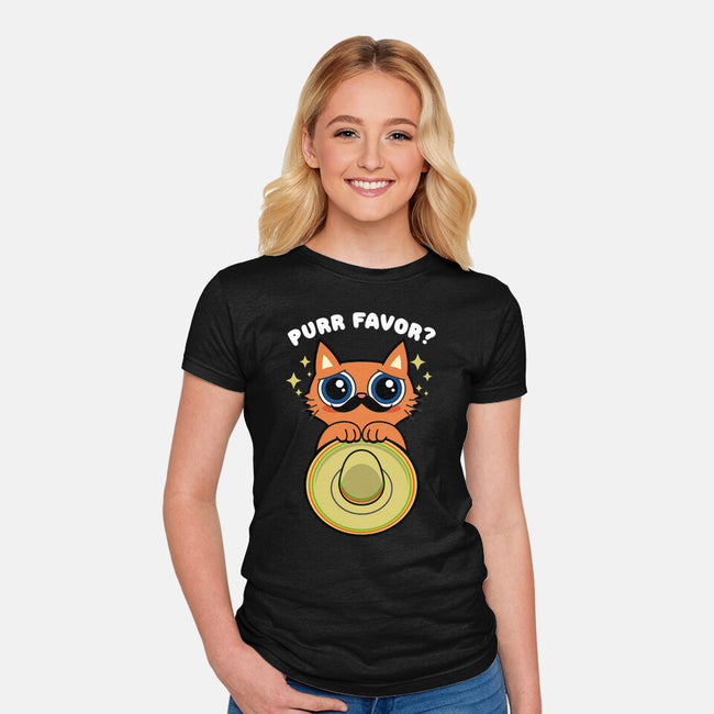 Purr Favor-Womens-Fitted-Tee-Boggs Nicolas