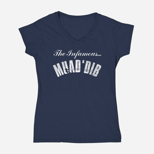 The Infamous MuadDib-Womens-V-Neck-Tee-rocketman_art