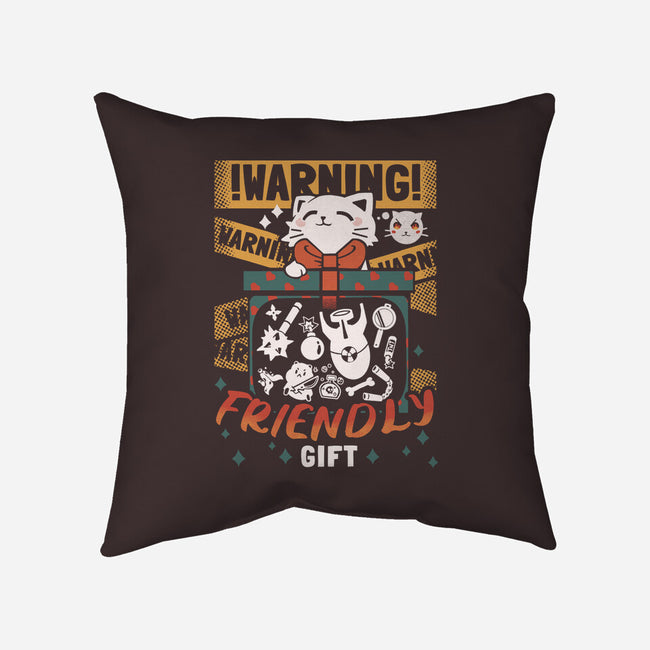 Cat's Friendly Gift-None-Non-Removable Cover w Insert-Throw Pillow-Heyra Vieira