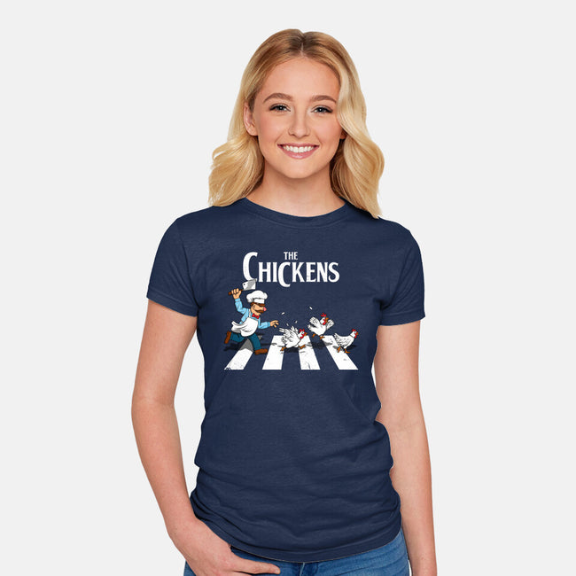 The Chickens-Womens-Fitted-Tee-drbutler