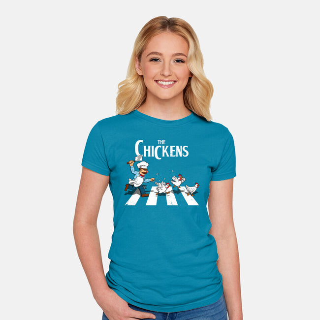 The Chickens-Womens-Fitted-Tee-drbutler