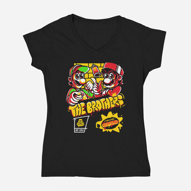 Street Bros-Womens-V-Neck-Tee-estudiofitas