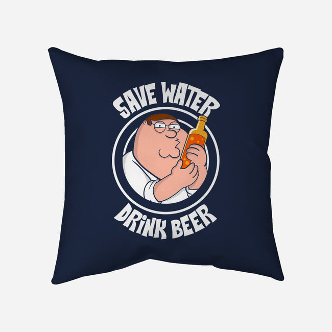 Save Water Drink Beer-None-Removable Cover w Insert-Throw Pillow-turborat14