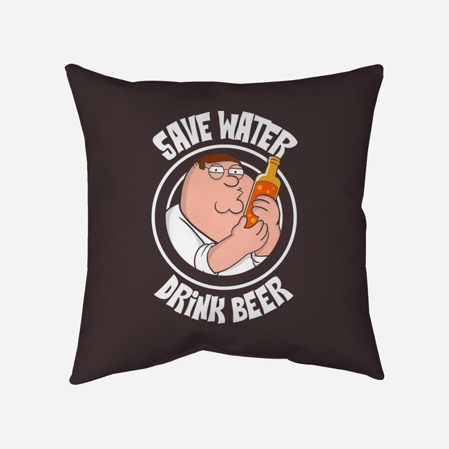 Save Water Drink Beer-None-Removable Cover-Throw Pillow-turborat14