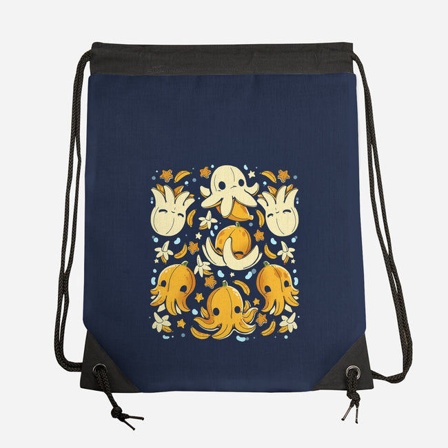 Banana Octopus-None-Drawstring-Bag-Vallina84