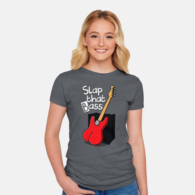 Slap That Bass-Womens-Fitted-Tee-Boggs Nicolas