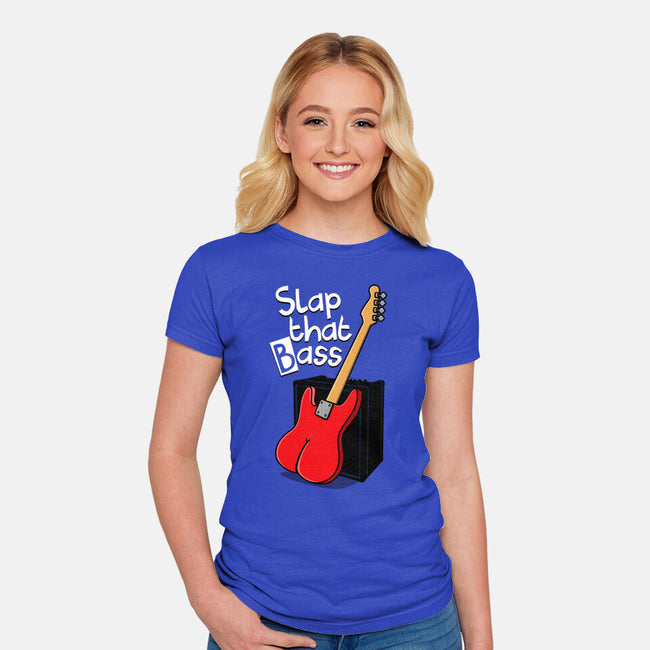 Slap That Bass-Womens-Fitted-Tee-Boggs Nicolas