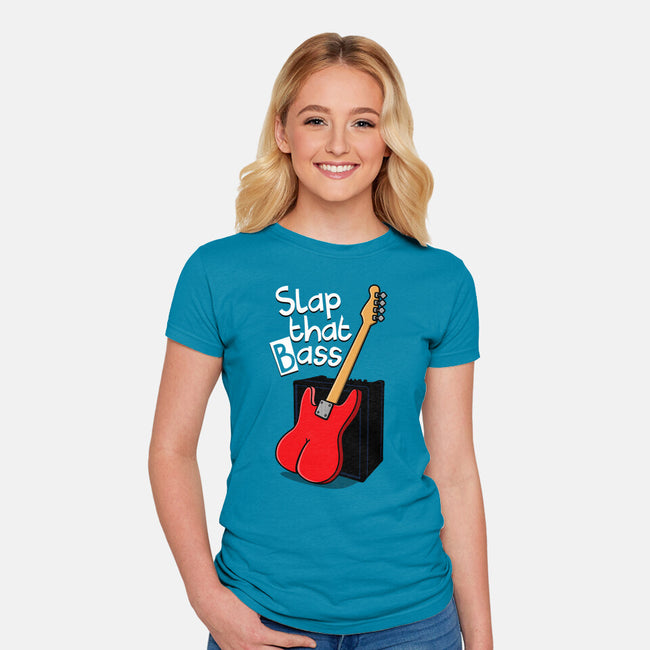 Slap That Bass-Womens-Fitted-Tee-Boggs Nicolas