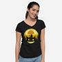 Bus Stop-Womens-V-Neck-Tee-dalethesk8er