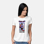 Corner Box Heads-Womens-Basic-Tee-Afire