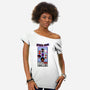 Corner Box Heads-Womens-Off Shoulder-Tee-Afire