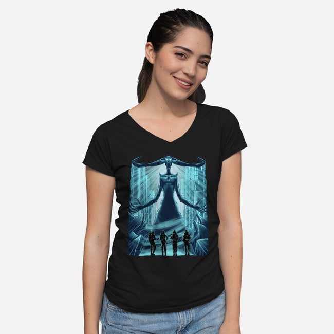 Frozen NYC-Womens-V-Neck-Tee-rmatix