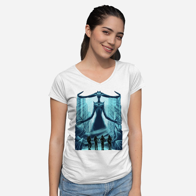 Frozen NYC-Womens-V-Neck-Tee-rmatix