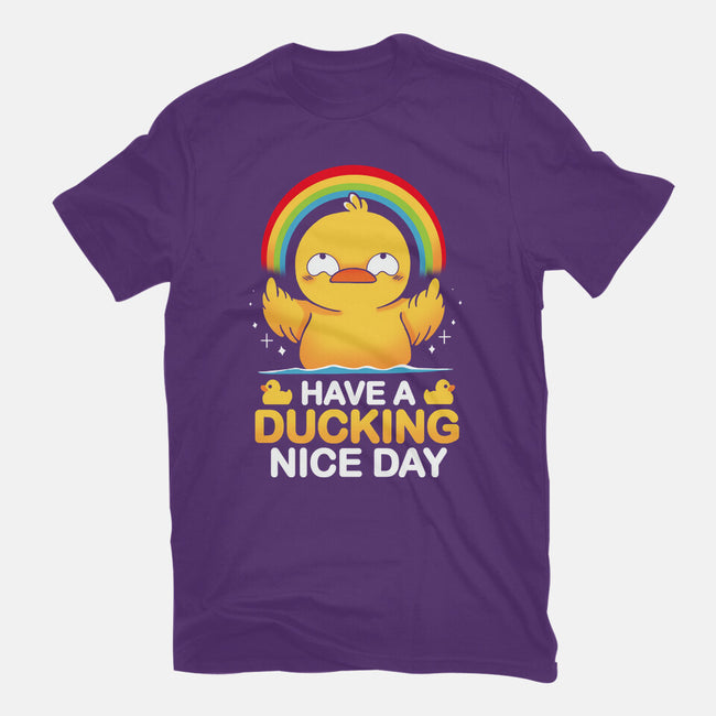 Have A Ducking Day-Womens-Fitted-Tee-Vallina84