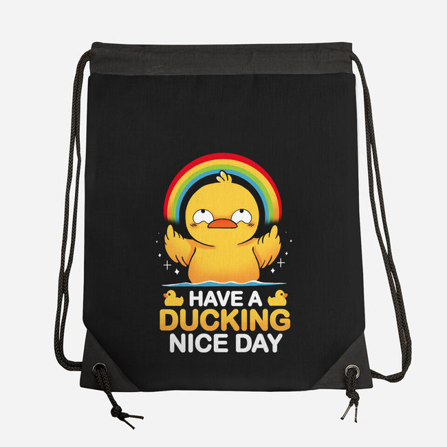 Have A Ducking Day-None-Drawstring-Bag-Vallina84