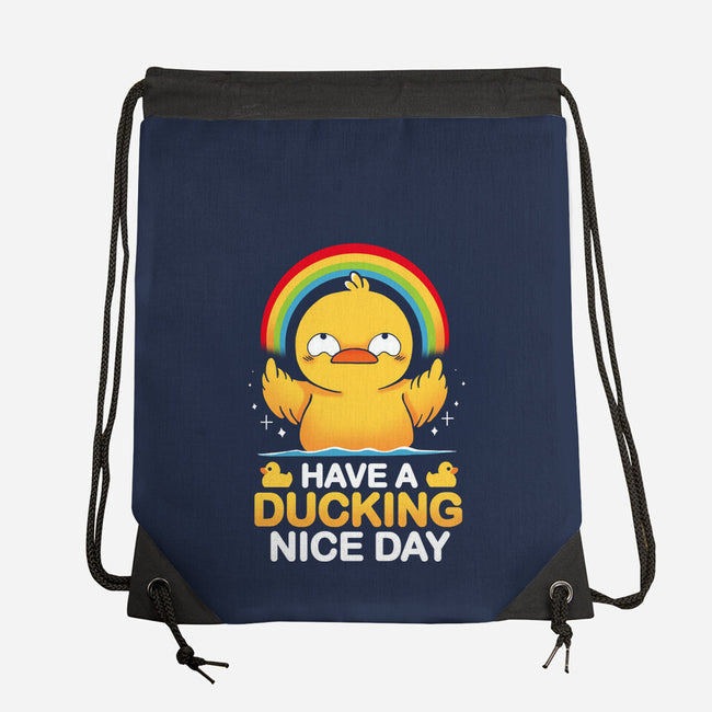 Have A Ducking Day-None-Drawstring-Bag-Vallina84