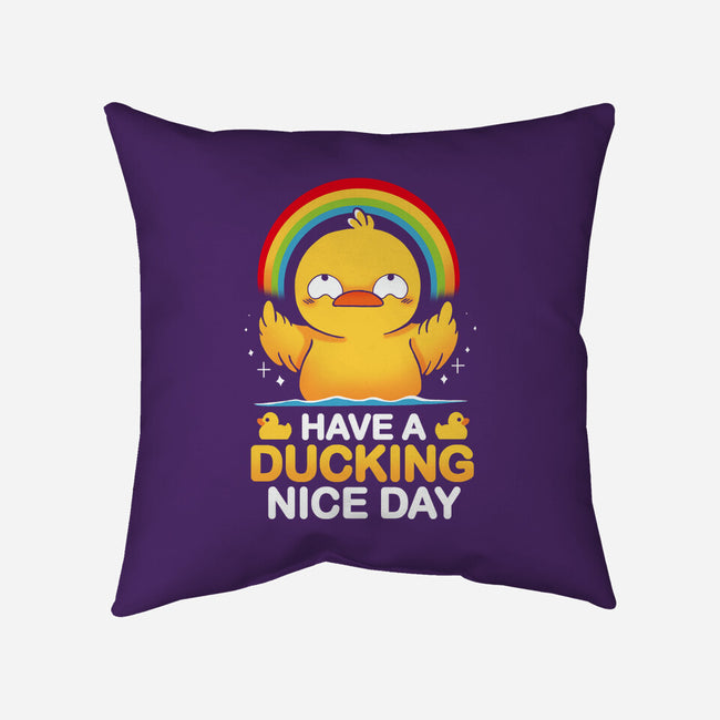 Have A Ducking Day-None-Non-Removable Cover w Insert-Throw Pillow-Vallina84