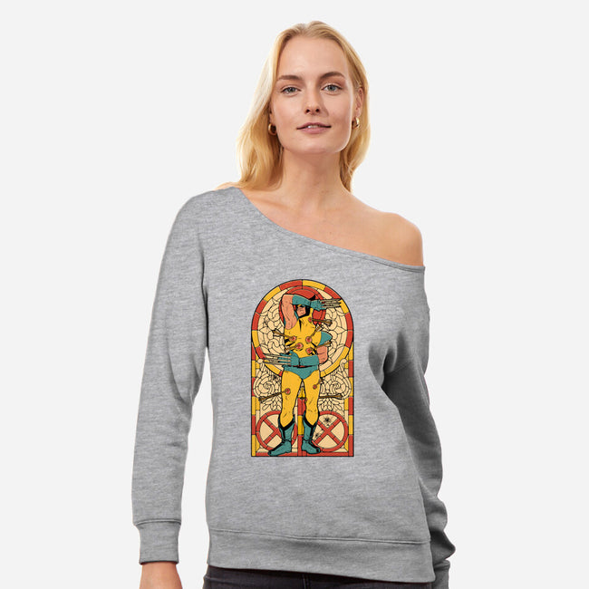 Blessed Beast-Womens-Off Shoulder-Sweatshirt-Hafaell