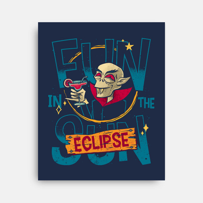 Fun In The Eclipse-None-Stretched-Canvas-teesgeex