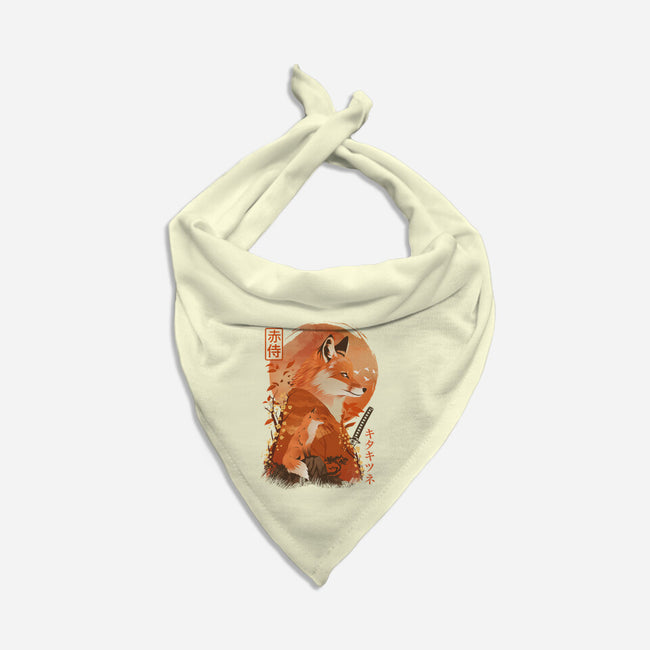 Red Fox Samurai-Dog-Bandana-Pet Collar-dandingeroz