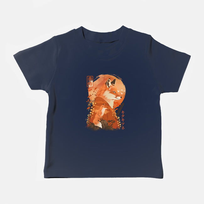 Red Fox Samurai-Baby-Basic-Tee-dandingeroz