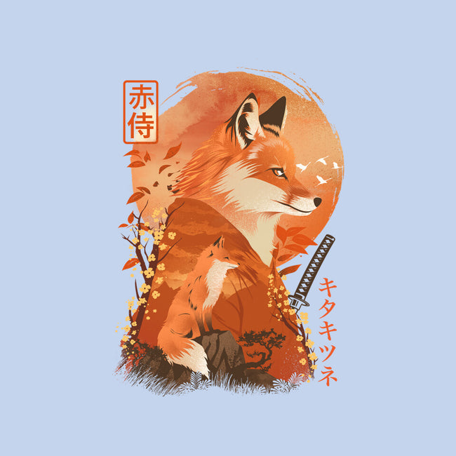 Red Fox Samurai-Unisex-Crew Neck-Sweatshirt-dandingeroz