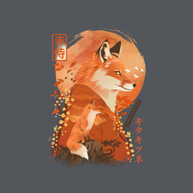 Red Fox Samurai-Unisex-Pullover-Sweatshirt-dandingeroz