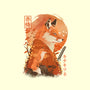 Red Fox Samurai-None-Removable Cover-Throw Pillow-dandingeroz