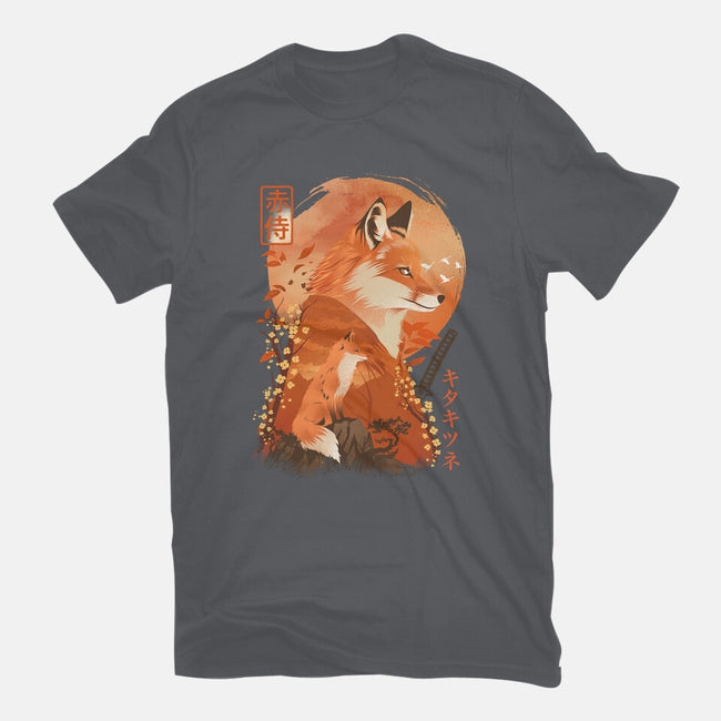 Red Fox Samurai-Womens-Fitted-Tee-dandingeroz