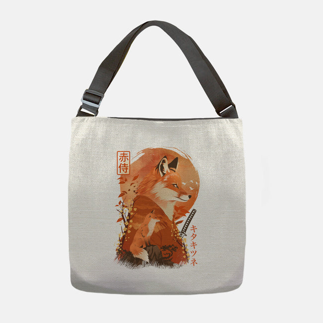 Red Fox Samurai-None-Adjustable Tote-Bag-dandingeroz