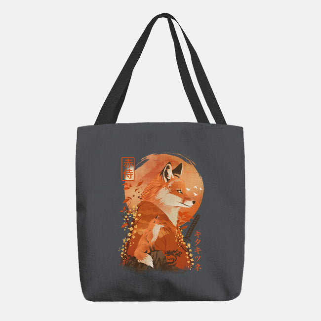 Red Fox Samurai-None-Basic Tote-Bag-dandingeroz