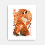 Red Fox Samurai-None-Stretched-Canvas-dandingeroz