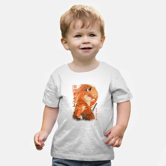 Red Fox Samurai-Baby-Basic-Tee-dandingeroz