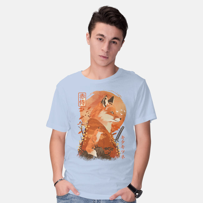 Red Fox Samurai-Mens-Basic-Tee-dandingeroz