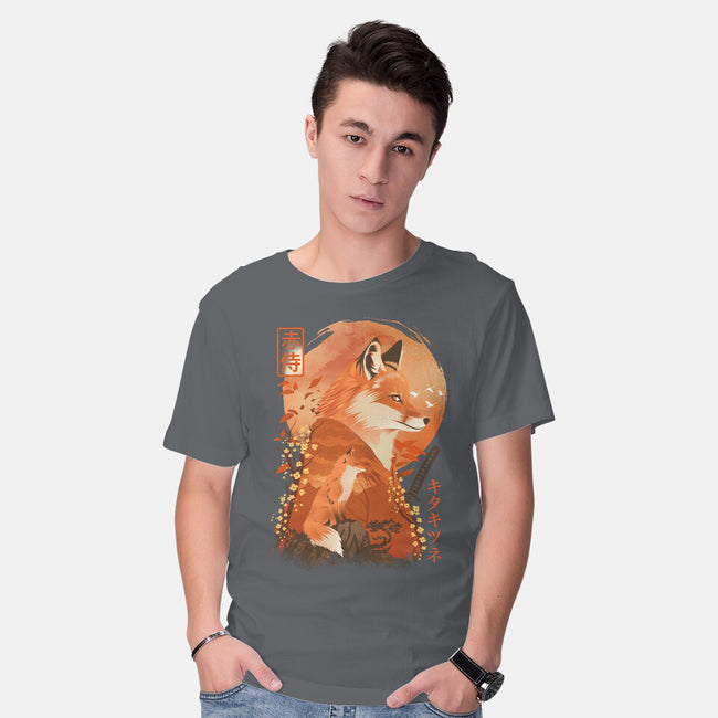 Red Fox Samurai-Mens-Basic-Tee-dandingeroz