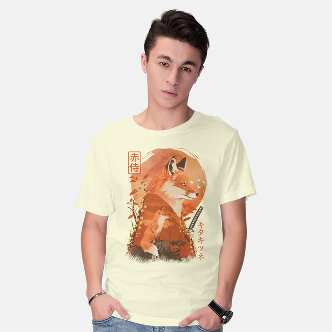 Red Fox Samurai-Mens-Basic-Tee-dandingeroz