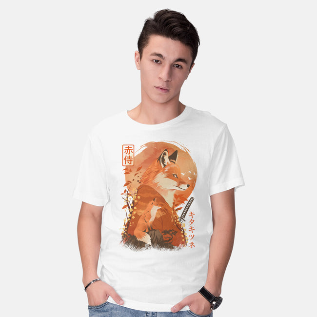 Red Fox Samurai-Mens-Basic-Tee-dandingeroz