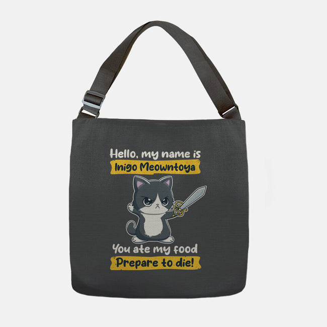 Inigo Meowntoya-None-Adjustable Tote-Bag-retrodivision