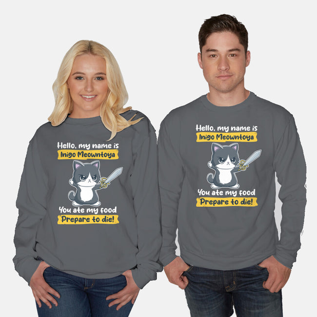 Inigo Meowntoya-Unisex-Crew Neck-Sweatshirt-retrodivision