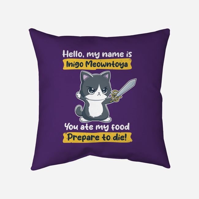 Inigo Meowntoya-None-Removable Cover w Insert-Throw Pillow-retrodivision