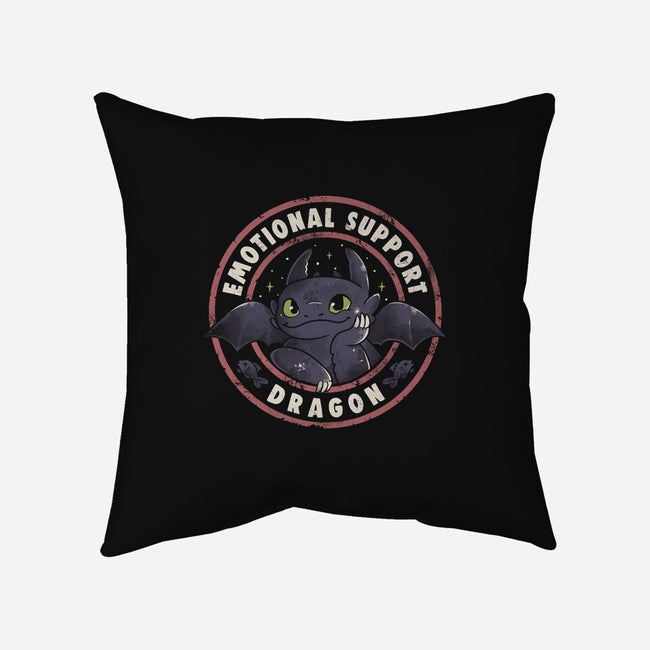 Emotional Support Dragon-None-Non-Removable Cover w Insert-Throw Pillow-Arigatees