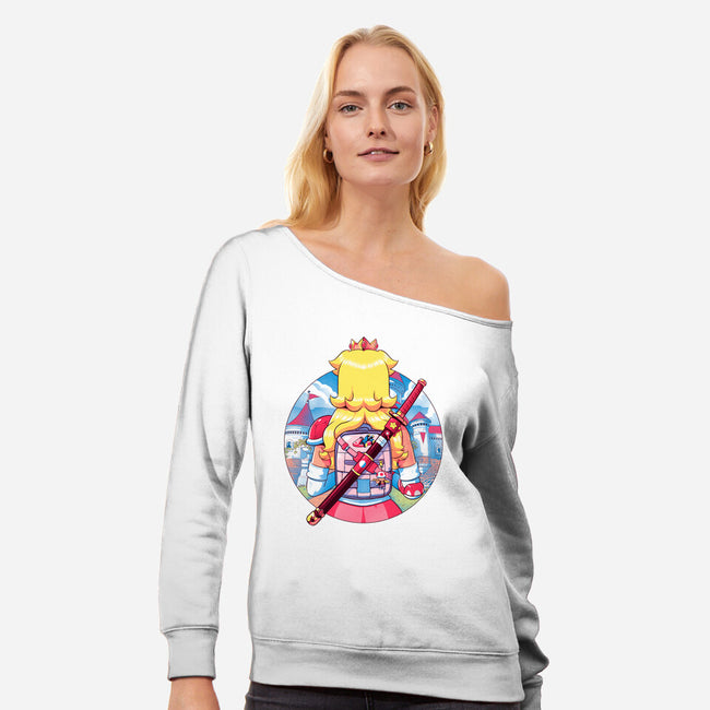 Spring Princess-Womens-Off Shoulder-Sweatshirt-Bruno Mota